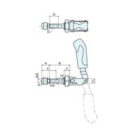ナベヤ トグルサイドクランプ6844 6844NIー3 6844NI-3 1個（直送品）