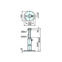 ナベヤ ヘビータイプスクリュージャッキ HCS460 1個（直送品）