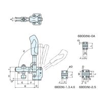 ナベヤ トグルダウンクランプ6800 6800ー5 6800-5 1個（直送品）