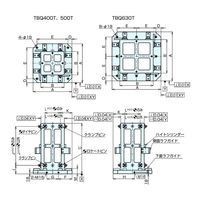 ナベヤ(NABEYA) 治具 針板 Ｑーロック内蔵4面イケール TBQ400T 1台（直送品）