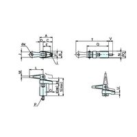 ナベヤ(NABEYA) クランピング治具 スイングクランプＡ型 EWN-40600A 1個（直送品）