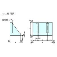 ナベヤ リブ付LNアングルプレート 611ー06 1台（直送品）