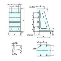 ナベヤ(NABEYA) 治具 針板 大型アングルプレート BGT121 1台（直送品）