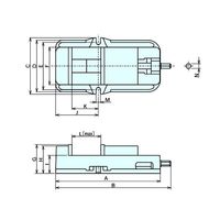 ナベヤ(NABEYA) 精密クランプ ロックタイト精密マシンバイスＬ型 LT150L 1台（直送品）