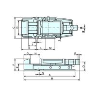 ナベヤ(NABEYA) 精密クランプ ロックタイト油圧マシンバイスマークＩＩＩ LTH3P150S 1台（直送品）