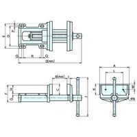 ナベヤ 学校教材用木工バイス(台下型) GW180 1台（直送品）