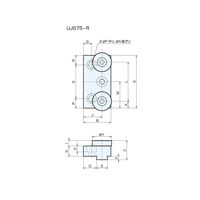 ナベヤ(NABEYA) クランプ ロックタイト5軸マシンバイス用ユニバーサル口金セット UJS75-R 1セット（2個入）（直送品）