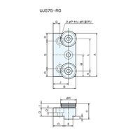 ナベヤ(NABEYA) クランプ ロックタイト5軸マシンバイス用ユニバーサル口金セット UJS75-RG 1セット（2個入）（直送品）