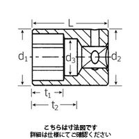 スタビレー (1”SQ)ソケット (6角) 60ー65 1個（直送品）