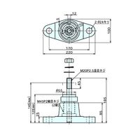 ナベヤ(NABEYA) アジャスターボルト レベリングジャッキ JM-1 1個（直送品）
