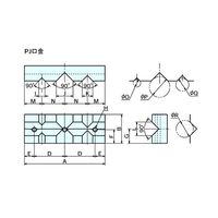ナベヤ(NABEYA) クランプ クランプマスターバイス用口金 PJ200 1個（直送品）