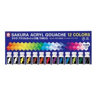 サクラクレパス 絵の具 アクリルガッシュ 12色13本入り AGW13 1個