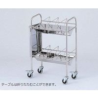 アズワン カルテワゴン(平板タイプ) 670×328×1010mm 補助板付 40F-S 1台 8-7483-02（直送品）