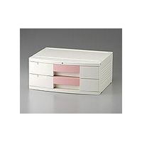 アズワン トレイBOX(鍵付) A3用ピンク 470×360×205mm 304H 1個 0-5347-06（直送品）