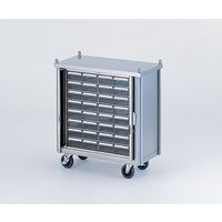 アズワン 与薬カート 32人用/鍵付扉タイプ 714×360×782mm HYC-32T 1台 0-9968-03（直送品）