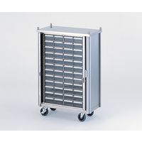 アズワン 与薬カート 48人用/鍵付扉タイプ 714×360×1060mm HYC-48T 1台 0-9968-04（直送品）