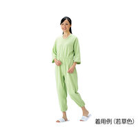 マツハシ 介護寝巻 (つなぎタイプ) ブルー/L 0-3872-02 1枚（直送品）