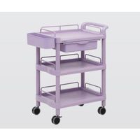 アズワン モバイルポケットカート(引出し付き) 3段 650×410×867 MP61BP 1個 7-1086-02（直送品）