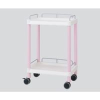 アズワン モバイルイージーカート(ガード枠付き:ピンク) 引出しなし 2段 540×370×820 ME11E 1個 7-1275-01（直送品）