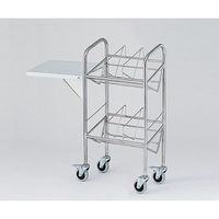 アズワン カルテワゴン(パイプタイプ) 540×318×1010mm 補助板付 30P-S 1台 8-7485-01（直送品）