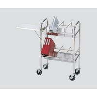 アズワン カルテワゴン(静音タイプ)折りたたみテーブル付 670×320×970mm CW-670STS 1台 0-3445-13（直送品）