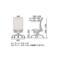 【設置込】イトーキ　Vento（ヴェント）チェア　肘なし　プレーンメッシュ（ランバーサポート付）　ブラックフレーム　ブラック樹脂脚　背座：アンバーオ （直送品）