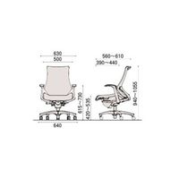 【設置込】イトーキ　エフチェア　メッシュバック ハイバック ブラックフレーム　ブラック樹脂脚　プレーンメッシュ　T型肘付　背座：サンドイエロー　1脚（直送品）