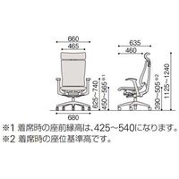 設置込】イトーキセレーオチェアメッシュタイプ モール付フレーム EXハイバック 固定肘ハンガー付 ブラックフレーム アルミミラー脚背座オフブラック（直送品）