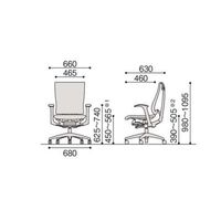 設置込】イトーキ セレーオチェア メッシュタイプ モール付フレーム 固定肘 ハンガーなし ブラックフレーム アルミミラー脚 背座アンバーオレンジ（直送品）