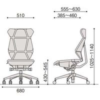 【設置込】イトーキ　フリップフラップチェア　肘なし　ハンガーなし　ブラックシェル　ブラック樹脂脚　背座プラムパープル　1脚（直送品）
