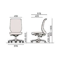 【設置込】イトーキ　コルトチェア　ホワイト　肘なし　背：ブラックメッシュ　座：プラムパープル　1脚（直送品）