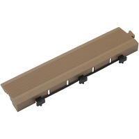 タカショー　敷くだけタイル　ジョイントエッジパーツ ブラウン　1セット（4個入り）　（直送品）