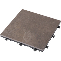 タカショー　敷くだけタイル 磁器B ローズグレー　300×300　1セット（9枚入り）　（直送品）