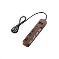 延長コード 電源タップ 1m 2ピン 4個口 個別スイッチ 雷ガード ブラウン T-BR02-2410BR エレコム 1個
