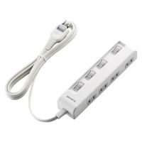 延長コード 電源タップ コンセント 2m 2P 4個口 個別スイッチ 横挿し 省エネ 白 T-E5C-2420WH エレコム 1個