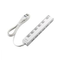 延長コード 電源タップ コンセント 2m 2P 6個口 個別スイッチ 横挿し 省エネ 白 T-E5C-2620WH エレコム 1個