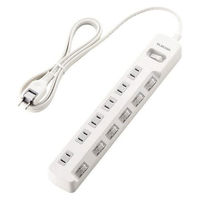 延長コード 電源タップ コンセント 2m 2P 6個口 一括スイッチ&個別スイッチ付 白 T-E7A-2620WH エレコム 1個