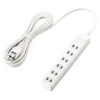 延長コード 電源タップ コンセント 5m 2ピン 6個口 雷ガード ホワイト T-K1A-2650WH エレコム 1個（直送品）