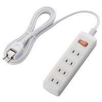 延長コード 電源タップ コンセント 2.5m 2ピン 4個口 一括スイッチ 雷ガード 白 T-K3A-2425WH エレコム 1個