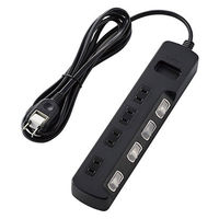 延長コード 電源タップ コンセント 2.5m 2ピン 4個口 個別スイッチ 雷ガード 黒 T-K5A-2425BK エレコム 1個