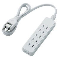 延長コード 電源タップ コンセント 1m 2ピン 6個口 スイングプラグ ホワイト T-S02-2610WH エレコム 1個（直送品）