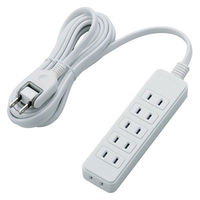 延長コード 電源タップ コンセント 3m 2ピン 6個口 スイングプラグ ホワイト T-S02-2630WH エレコム 1個（直送品）