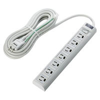 延長コード 電源タップ 5m 3ピン 7個口 スイッチ 雷ガード 磁石付 抜け止め T-T05-3750LG/RS エレコム 1個（直送品）