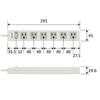 延長コード 電源タップ コンセント 2.5m 3ピン 6個口 一括スイッチ RoHS 白 T-T3A-3625WH エレコム 1個