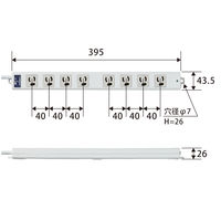 延長コード 電源タップ 二重構造 3m 3ピン 8個口 雷ガード 磁石付 抜け止め T-WRMK3830LG/RS エレコム 1個（直送品）