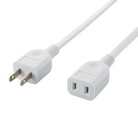 延長コード 電源タップ コンセント 5m 2ピン 電源延長ケーブル ホワイト T-E2250 エレコム 1個（直送品）