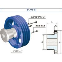 鍋屋バイテック(NBK) ブッシングプーリー タイプ2 3526-60-Q 1個（直送