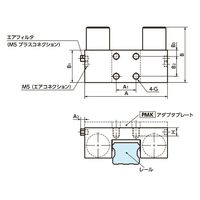 鍋屋バイテック(NBK) LMガイド オプション MKS-1501-A-03 1個（直送品）