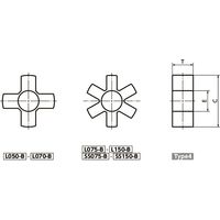 鍋屋バイテック(NBK) 軸継手 ジョーマックス＜sup＞（R）＜/sup＞用スパイダ：ブロンズ L075-B/SS075-B-SPDR（直送品）