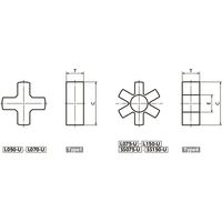 鍋屋バイテック(NBK) 軸継手 ジョーマックス＜sup＞（R）＜/sup＞用スパイダ：ポリウレタン L090/L095/SS095-U-SPDR（直送品）